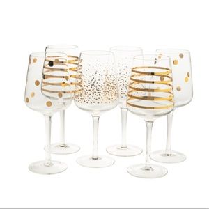 Shiraleah Metro Wine Glasses - Assorted 6 pack-NIB